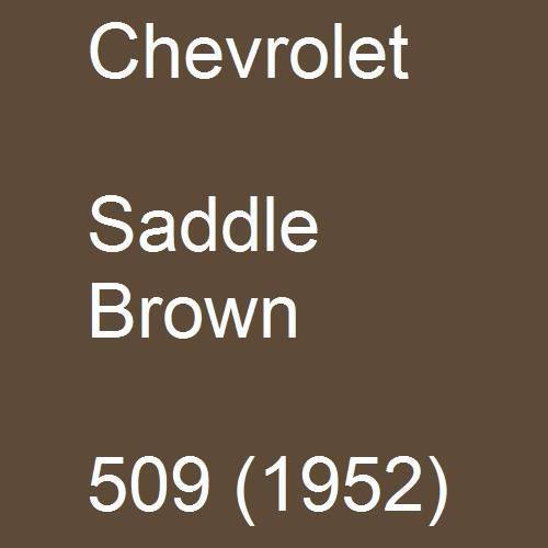 Chevrolet, Saddle Brown, 509 (1952).